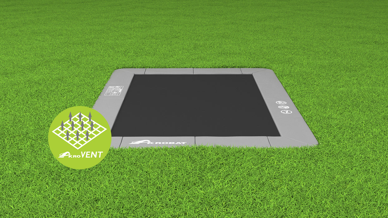 Sport havetrampolin i anthracite Primus Flat 426 x 304 cm