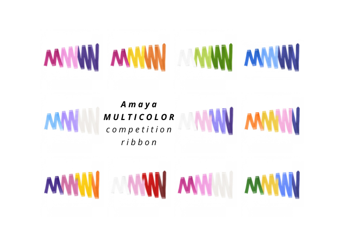 33027010 Amaya MULTICOLOR competition ribbon Blue-Light Blue-Yellow-Green