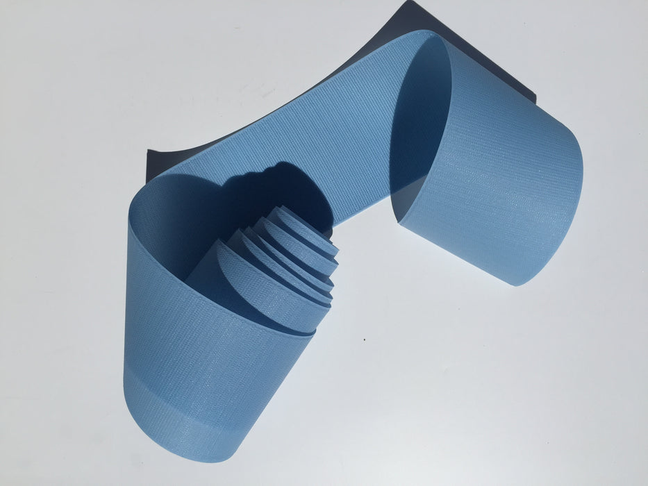Velcro hook 10 cm. Lyseblå